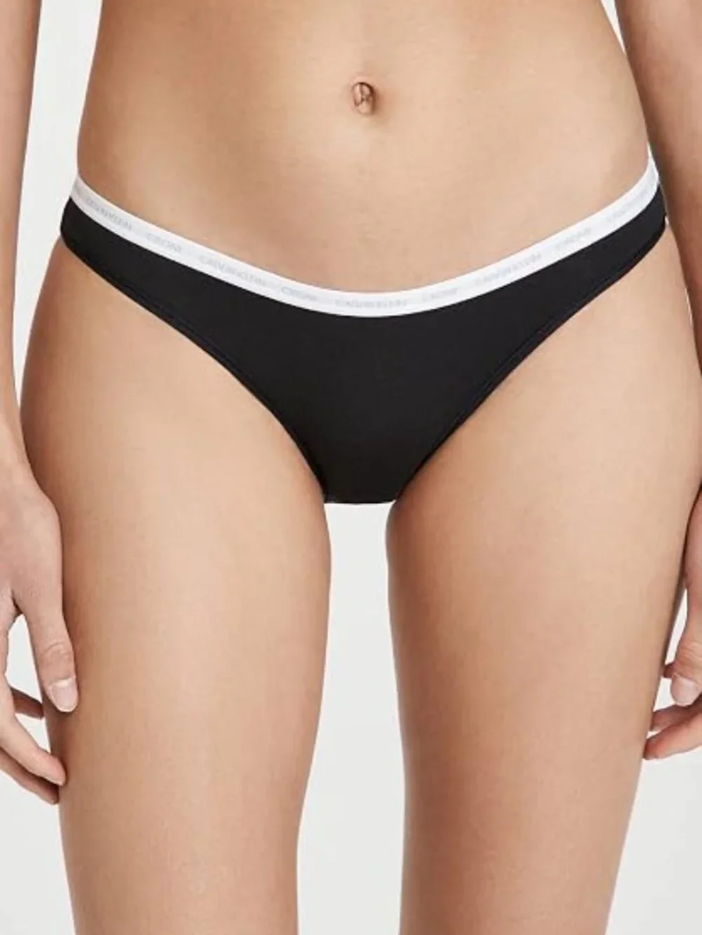 New Calvin Klein Cotton Bikini Panty - 3 Pack - Black - Size Medium